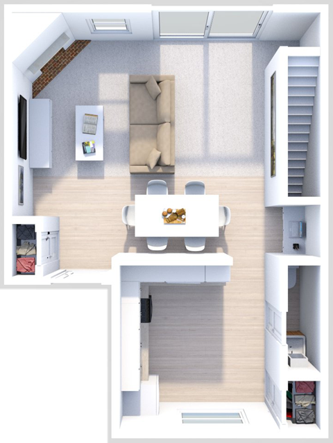 Floor plan for 3 beds, 2.5 baths, 1800 sqft